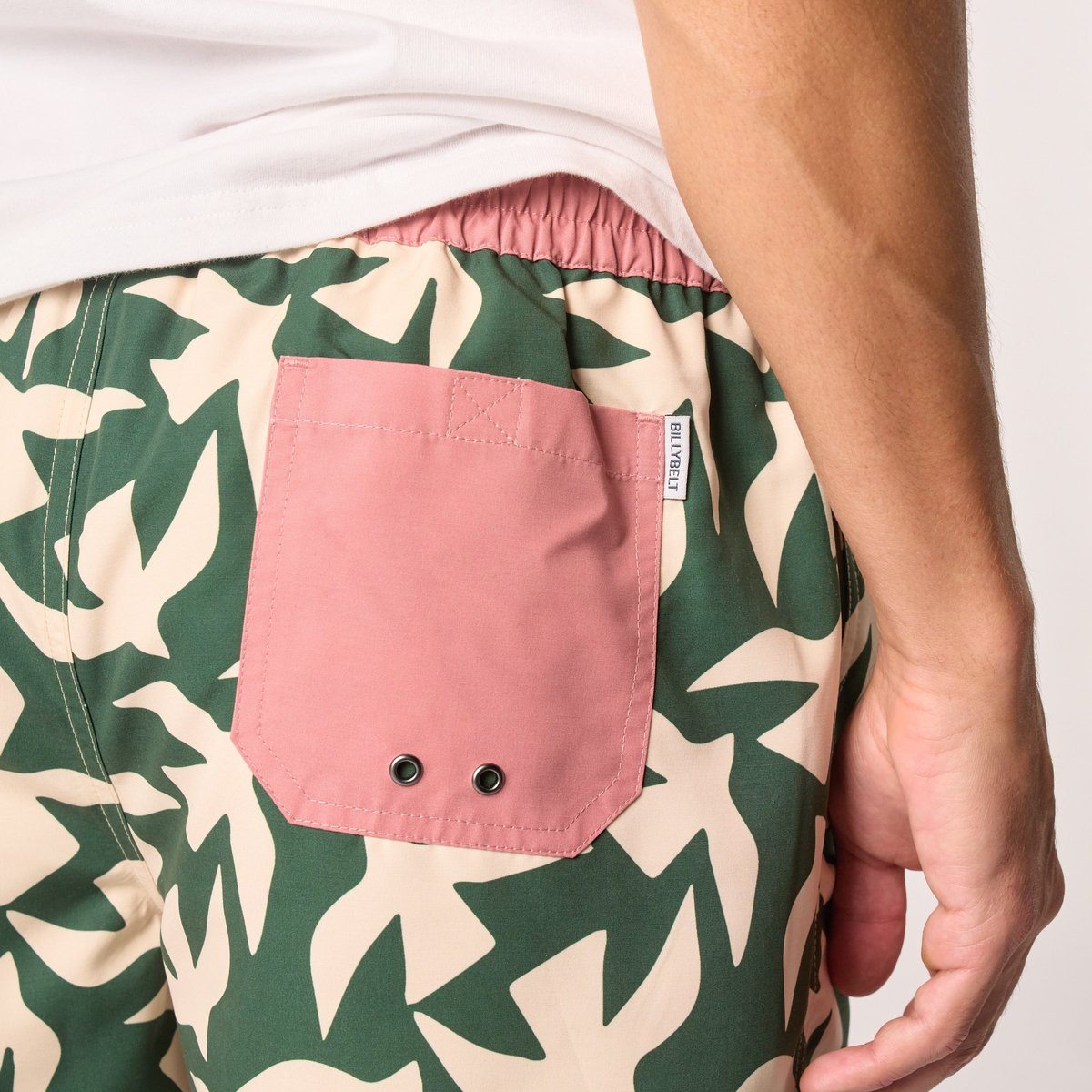 Short de bain en polyester recyclé vert, BILLYBELT