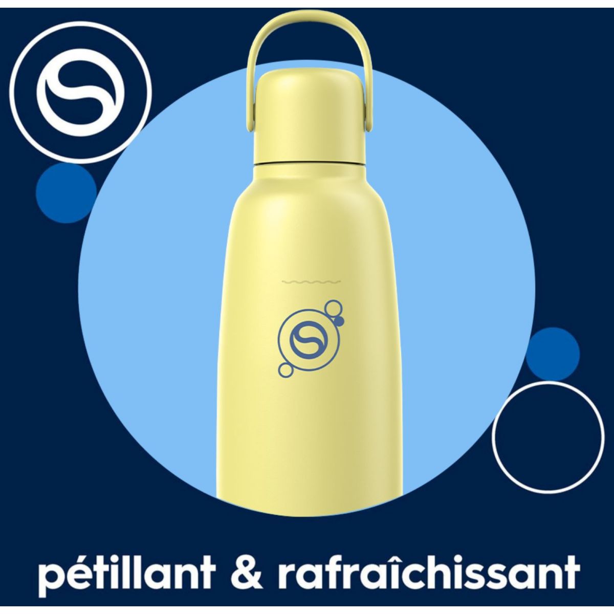 Bouteille isotherme Fizz & Go Cool jaune citron 0.9L couleur unique, SODASTREAM