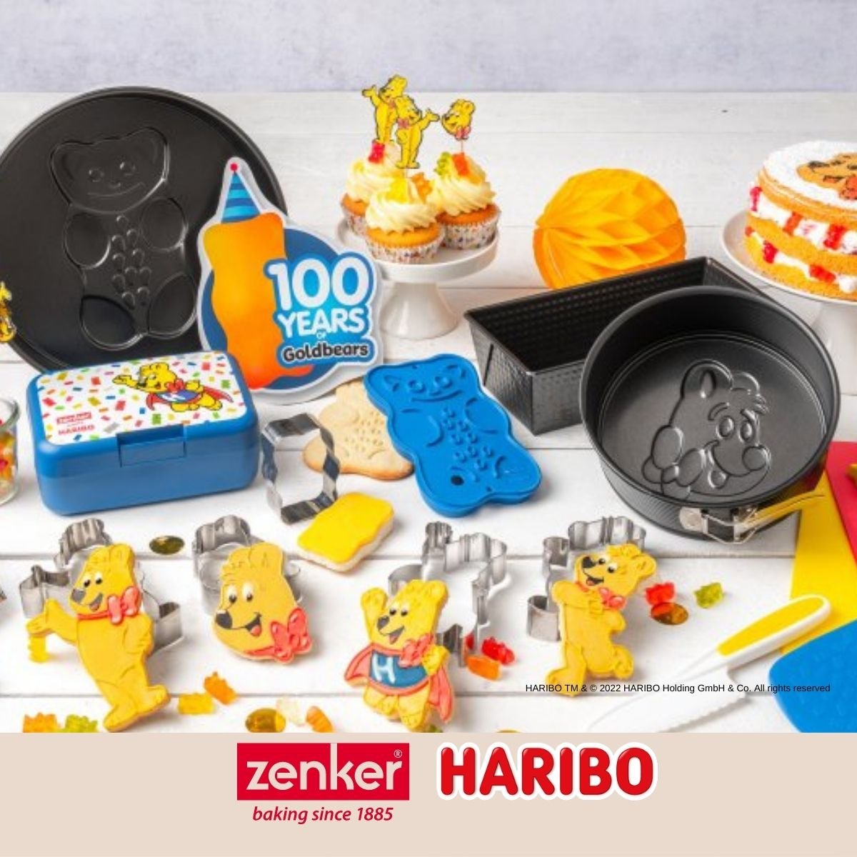 Emporte-pièce biscuits 2 en 1 HARIBO bleu, ZENKER
