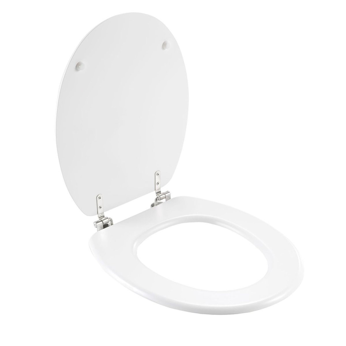 Abattant WC MDF charnières métal Bubble blanc, DECORATIE
