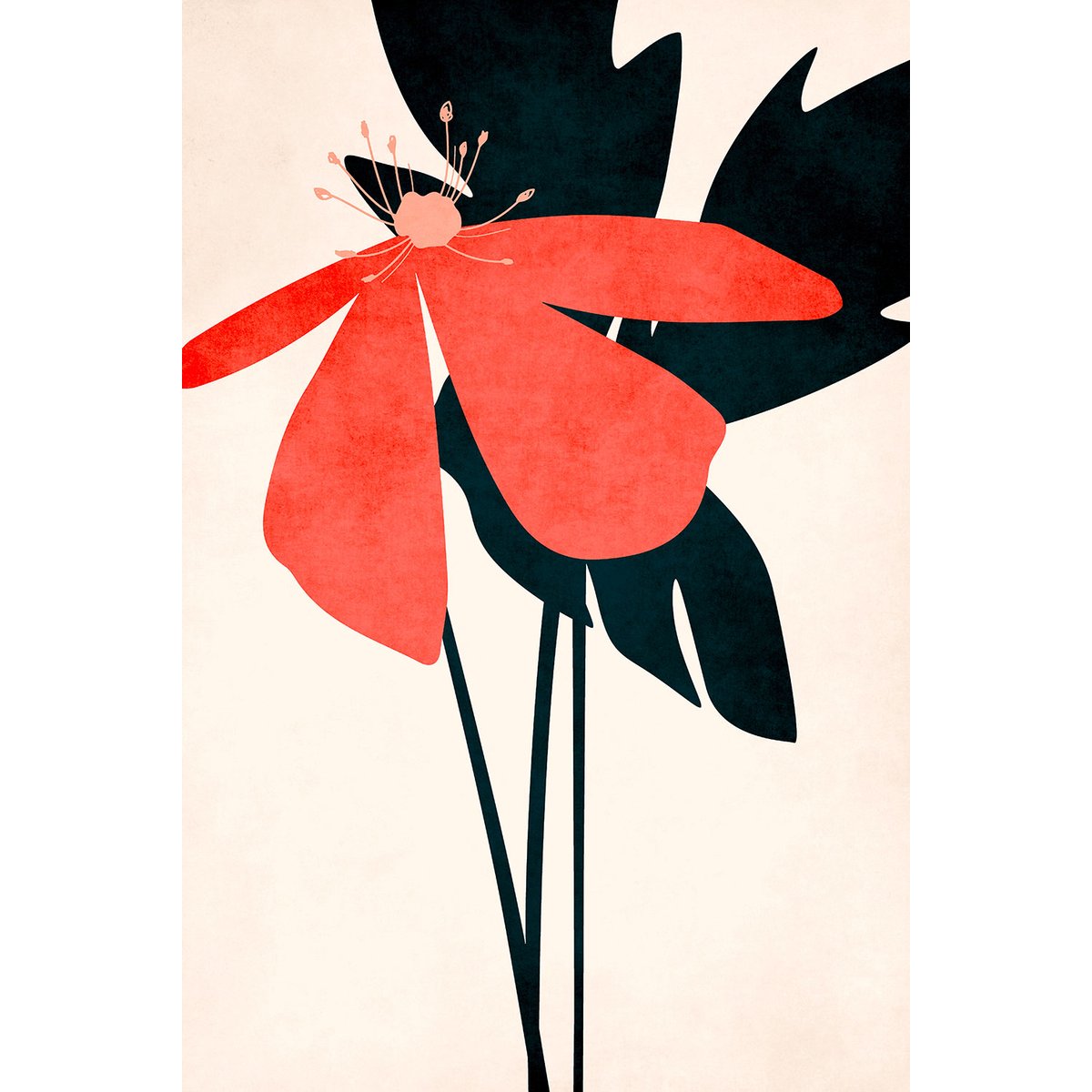 Tableau Coeur de fleurs tableau alu dibond, HEXOA