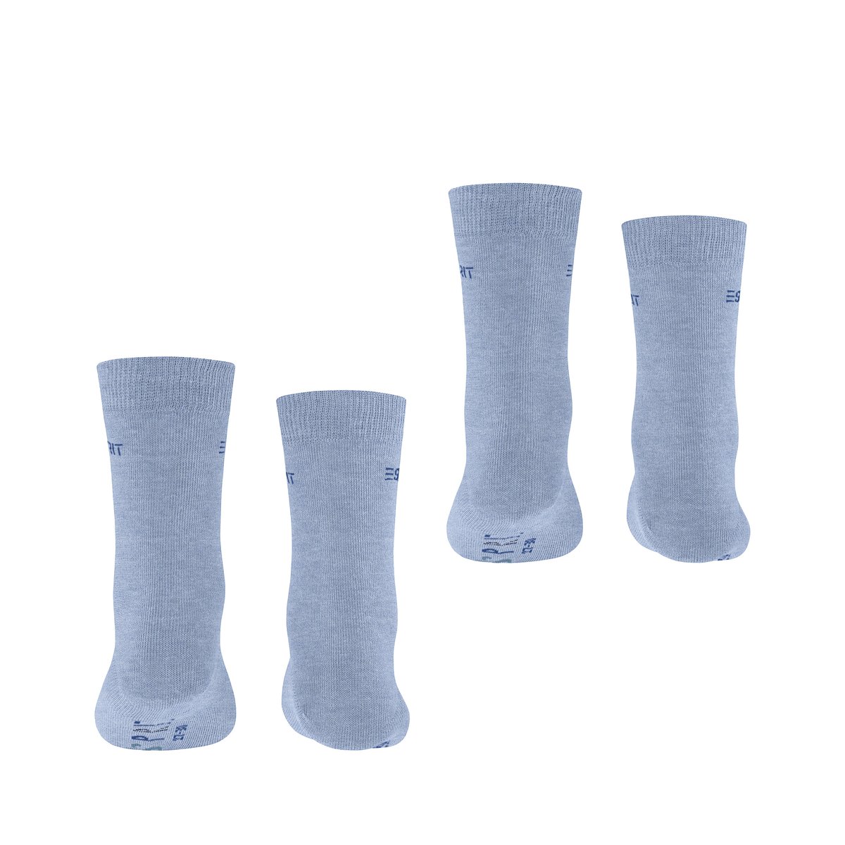 Chaussettes Foot Logo 2-Pack Opaque jeans mel. (6458), ESPRIT