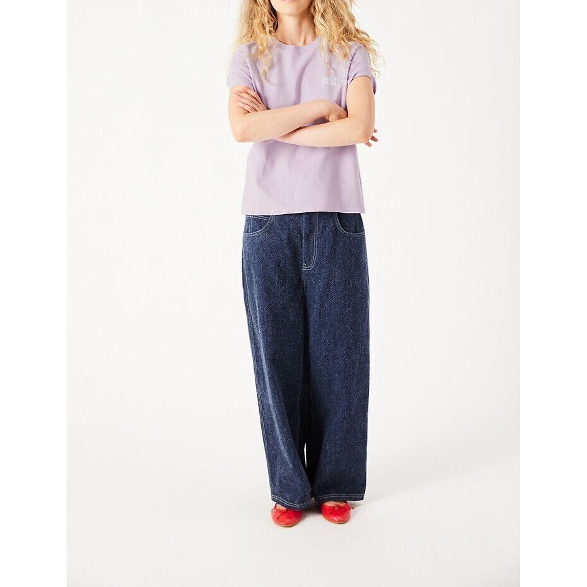 Ykobow Crew Neck T-Shirt with Short Sleeves lilac, AMERICAN VINTAGE