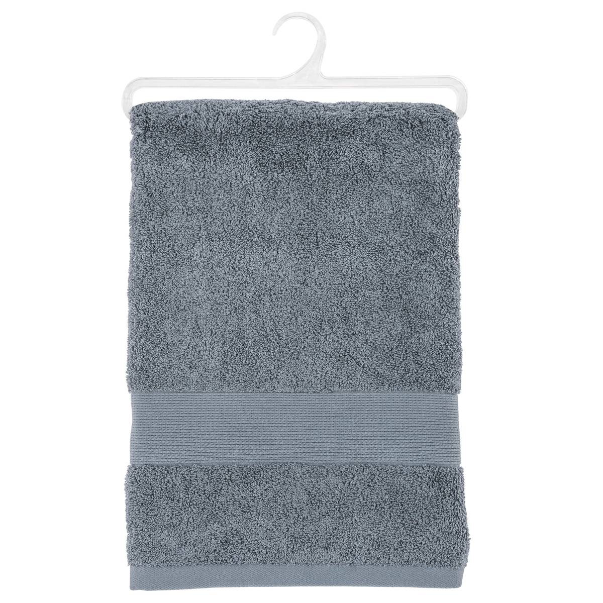 Drap de bain en coton ESSENTIEL gris foncé, ATMOSPHERA