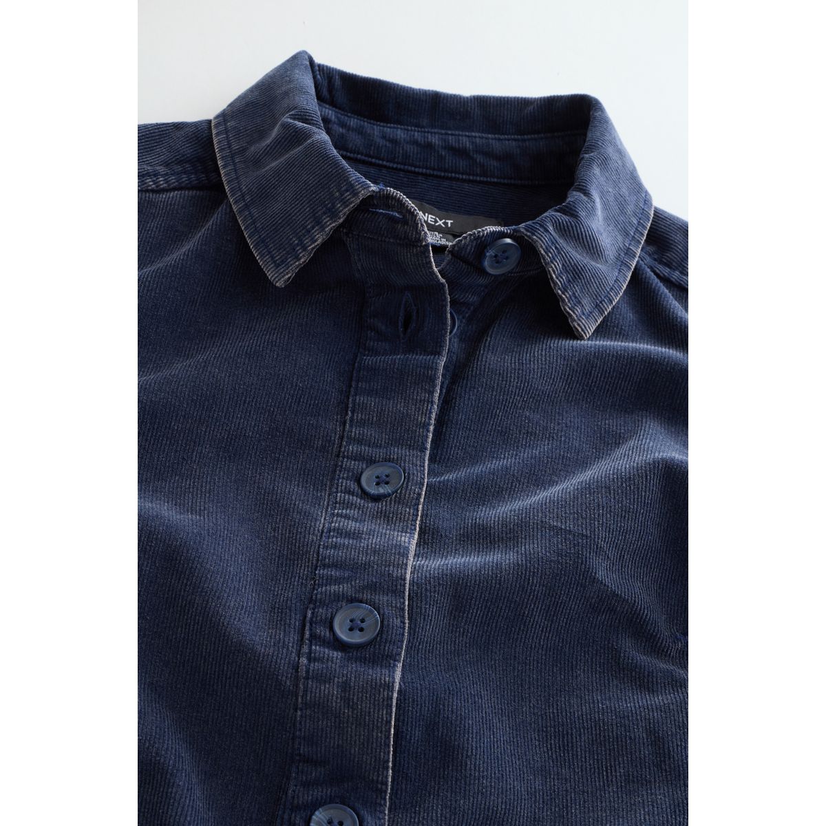 Robe courte en velours côtelé bleu indigo délavé, NEXT