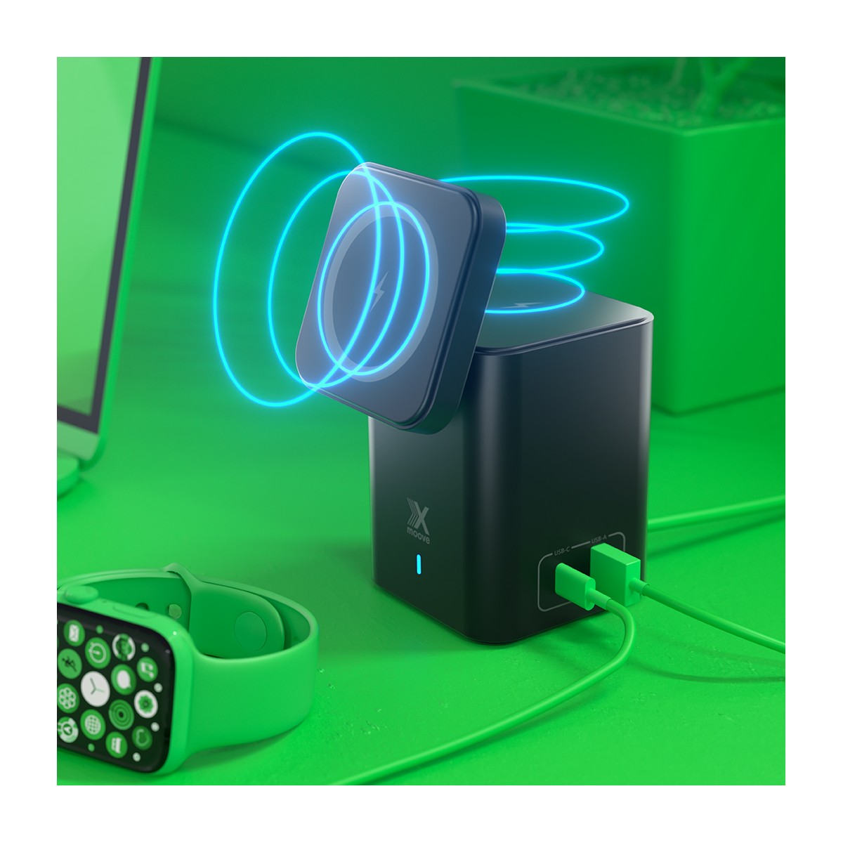 Station de charge multifonction GaN 30W SMART couleur unique, LIVOO