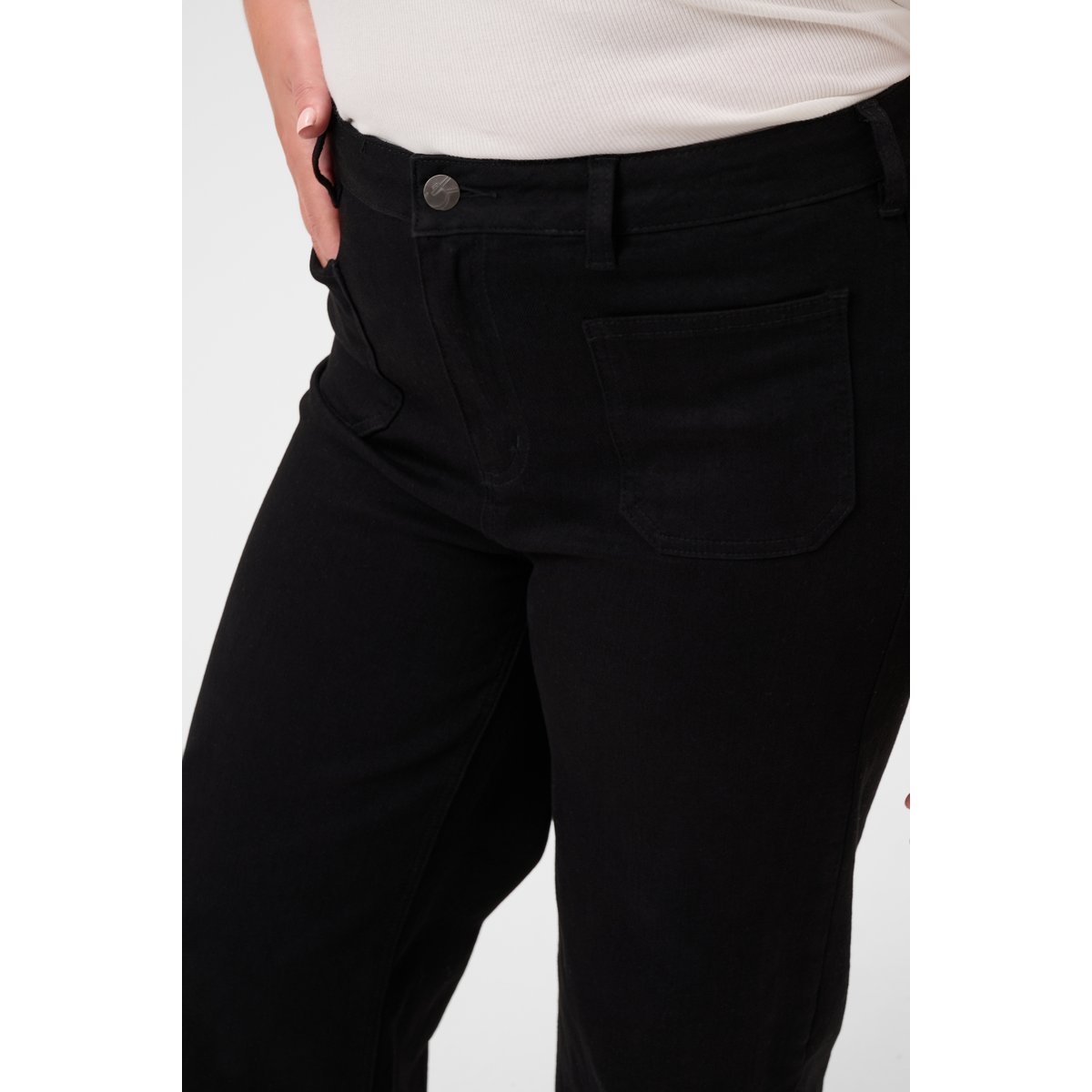 Jeans noir, KAFFE CURVE