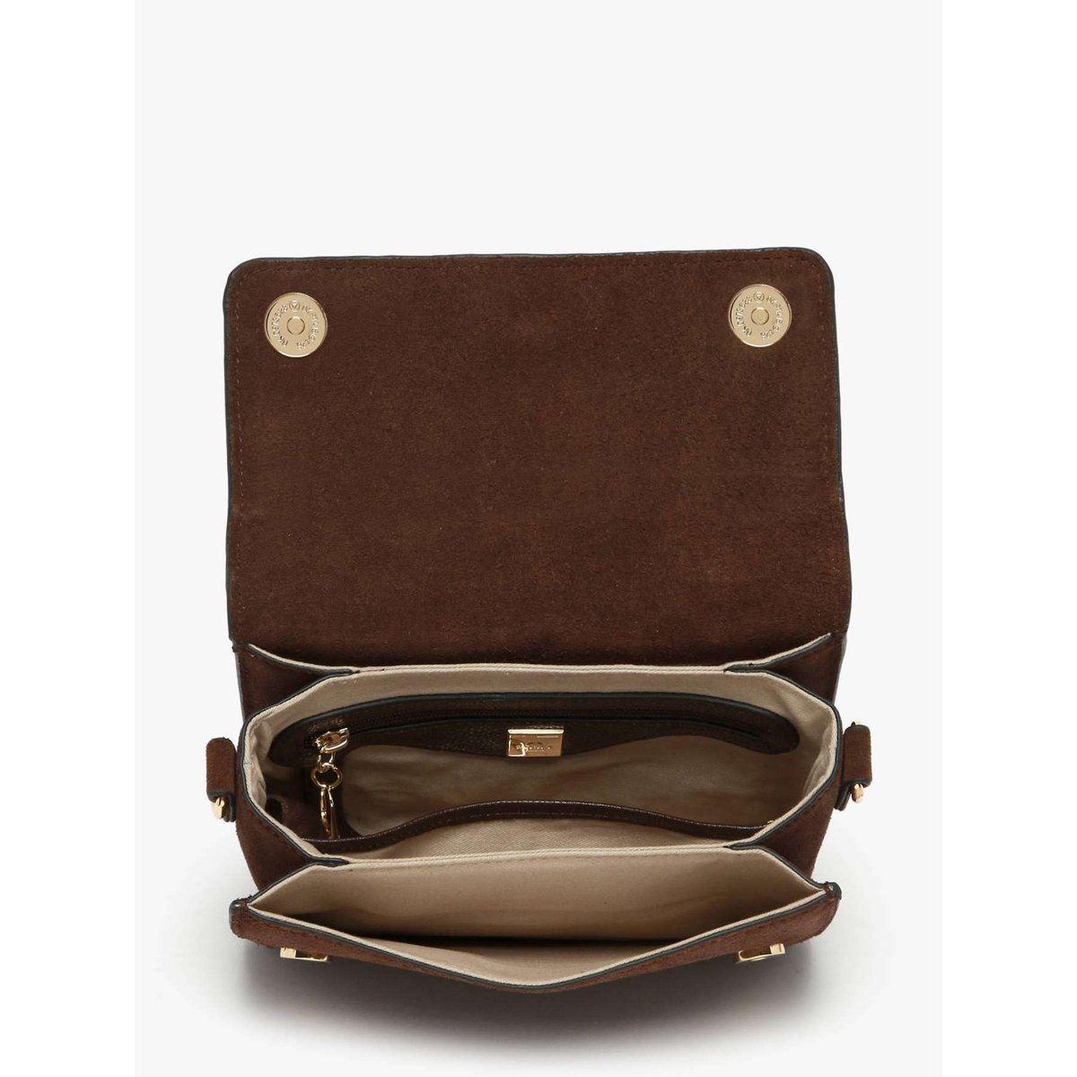 Sac bandoulière S Altesse suede chocolat, ETRIER