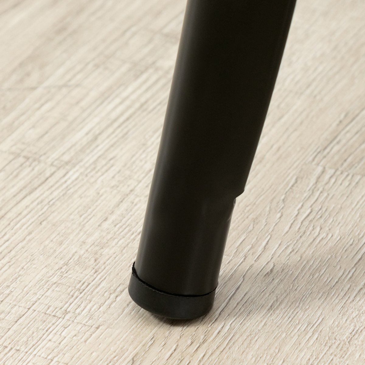 Tabouret de bar Métal Noir noir et bois clair, HOMCOM