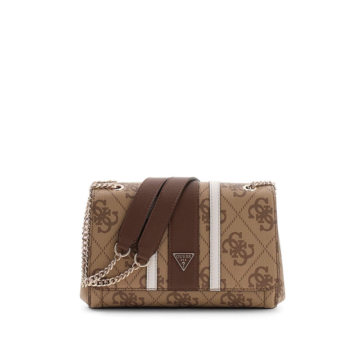 Sac Bandoulière Logo Noelle beige multi, GUESS