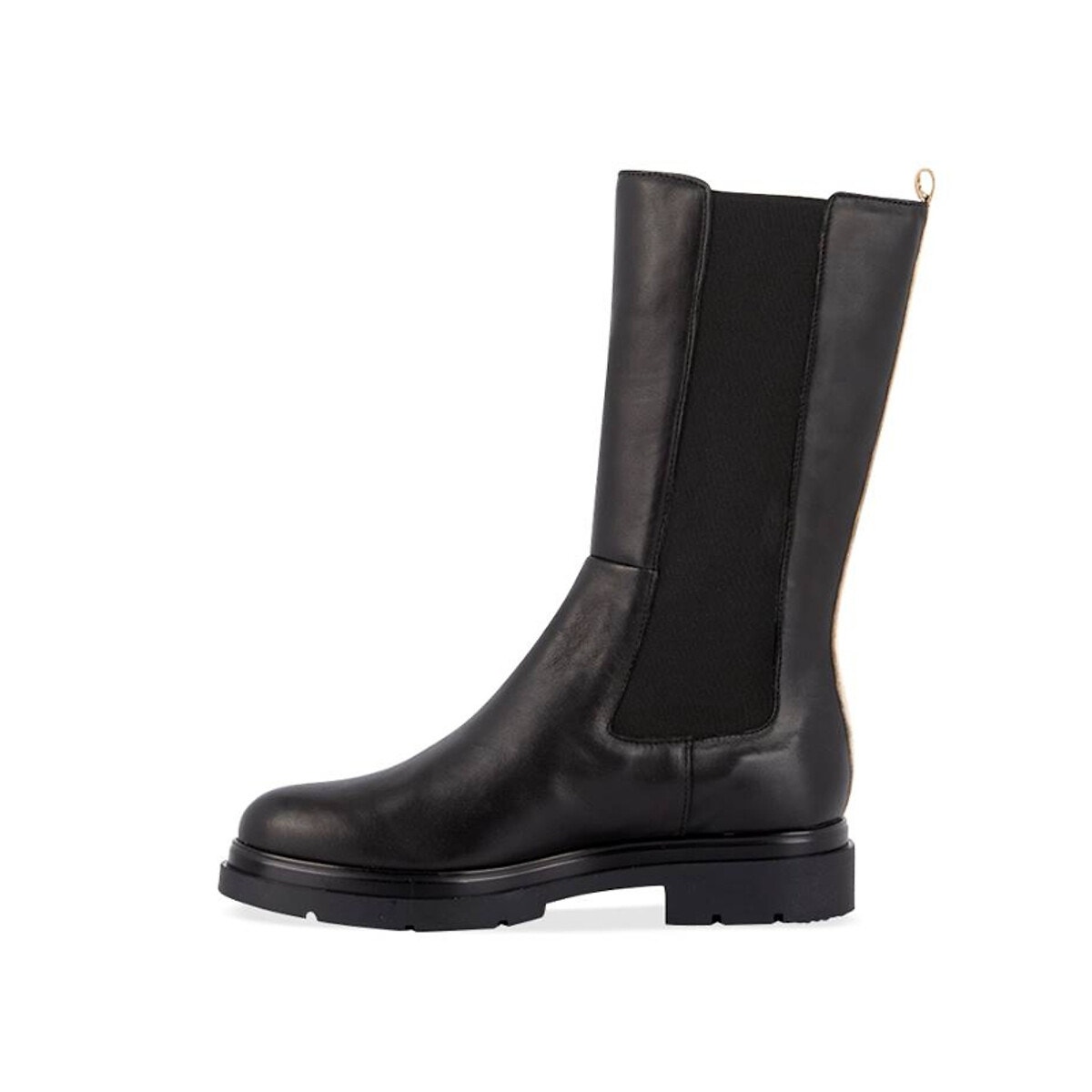 Bottes mi-hautes cuir Saddie noir, LES TROPEZIENNES PAR M.BELARBI