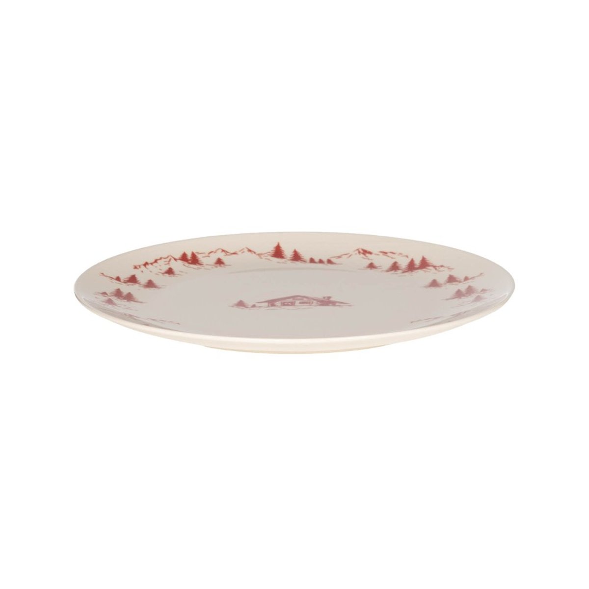 Plat rond Alpages   32cm rouge, TABLE PASSION