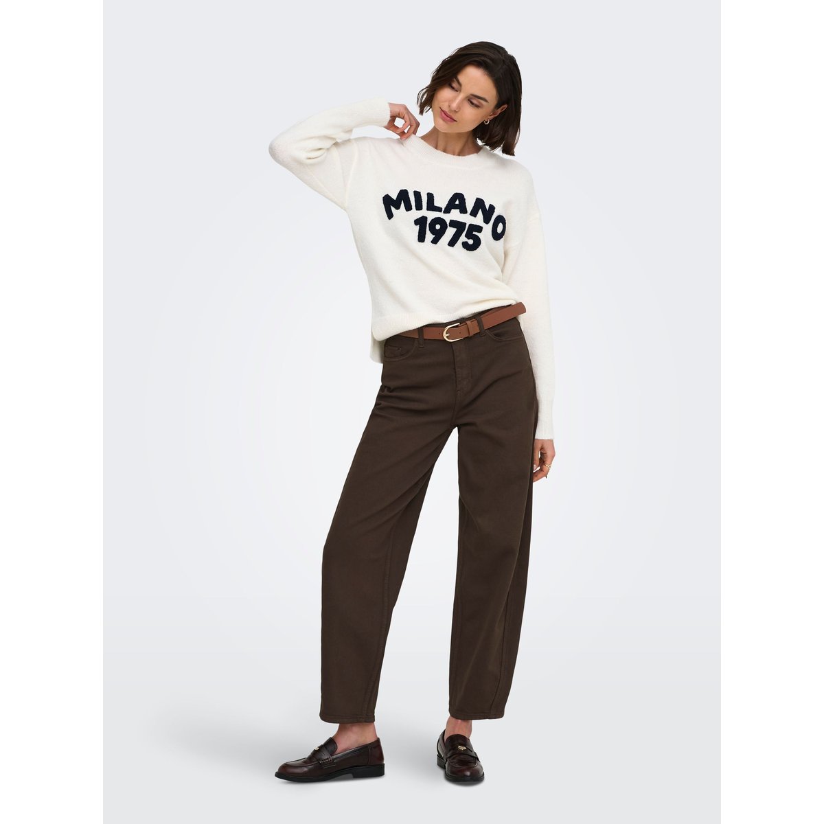 Jean Baggy Fit marron - chocolate brown 1, JDY