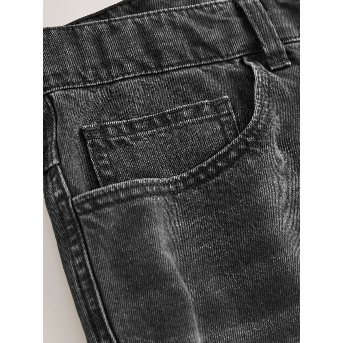 Jort large en denim noir, NEXT