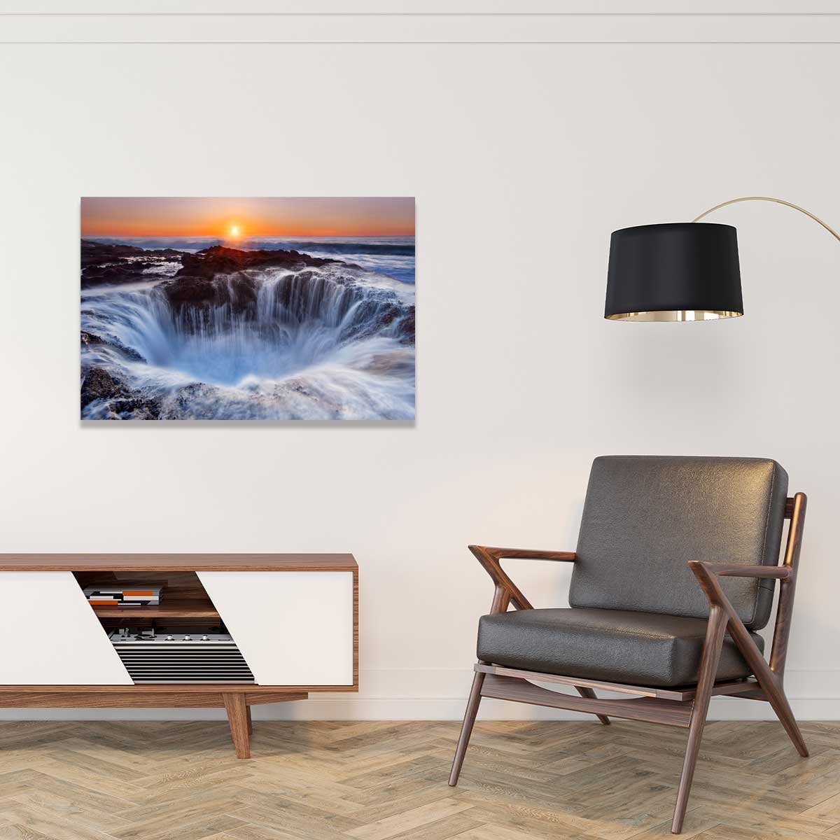 Tableau Le puit de Thor en Oregon tableau alu dibond, HEXOA