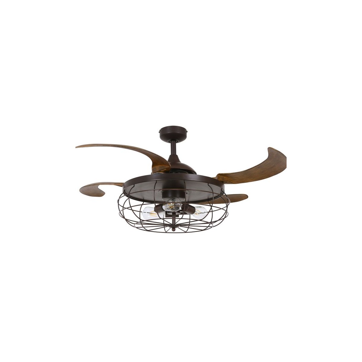 Ventilateur plafond INDUSTRI bronze - marron, BOUTICA-DESIGN