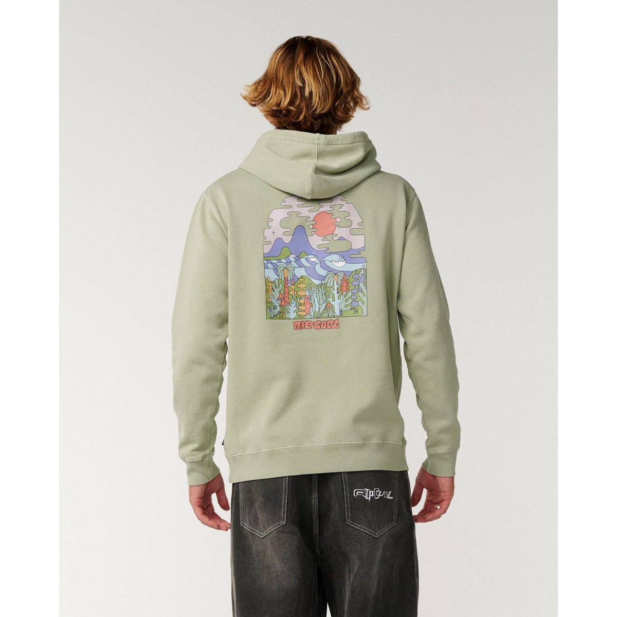 Sweat à capuche PACIFIC RINSE HIGGINS sauge, RIP CURL