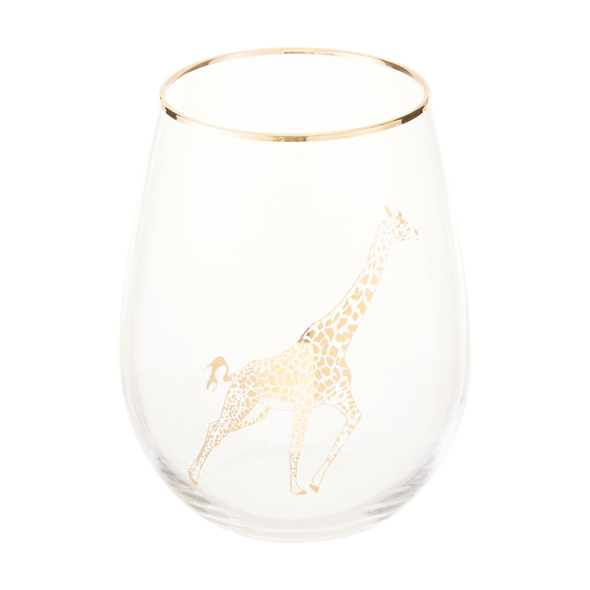 Giraffe Stemless Wine Glass transparent, SO'HOME