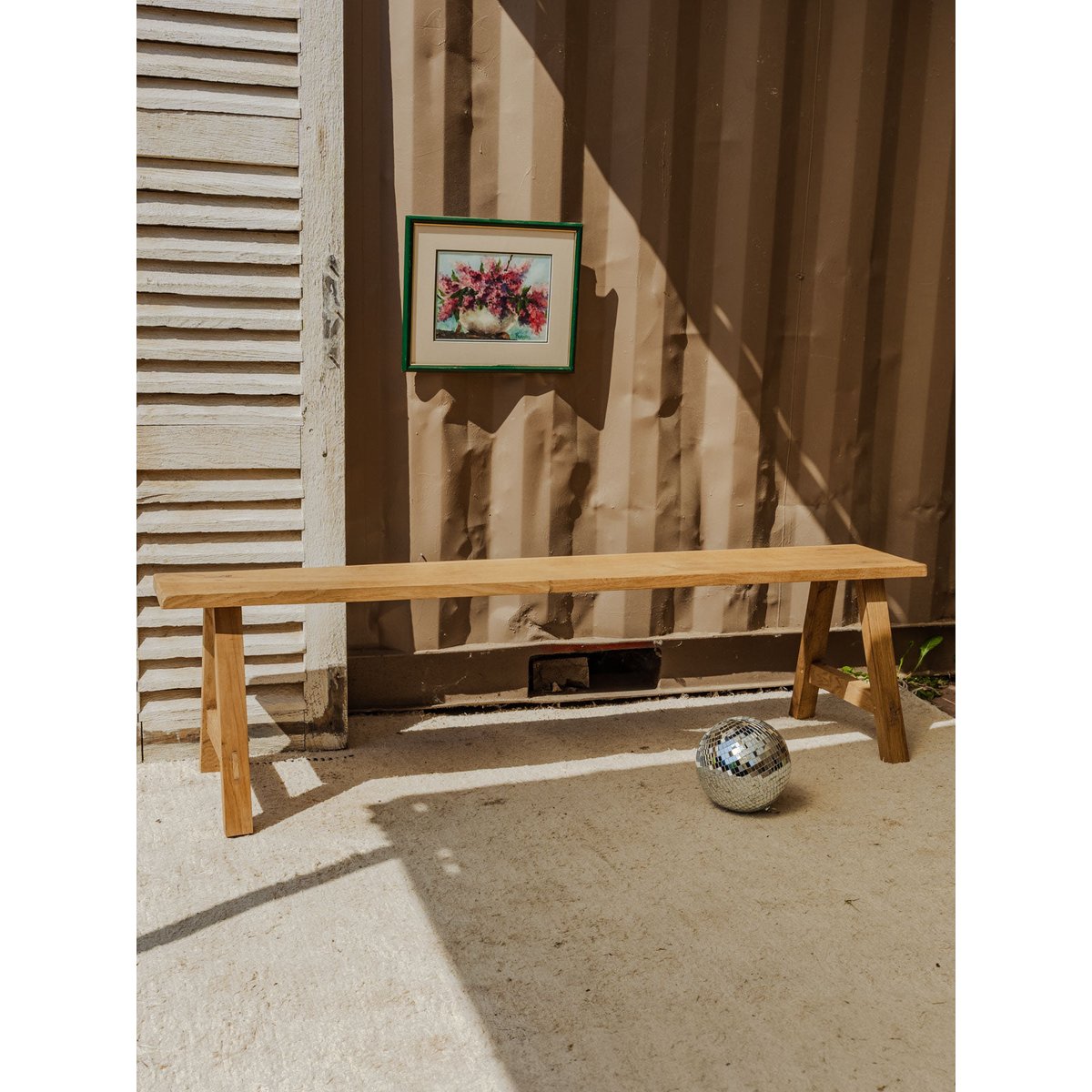 Banc en bois Antoine N°418 - Bon état bois clair, DEBONGOUT