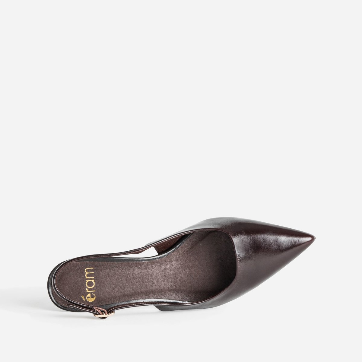 Escarpin en cuir ADELINA chocolat, ERAM