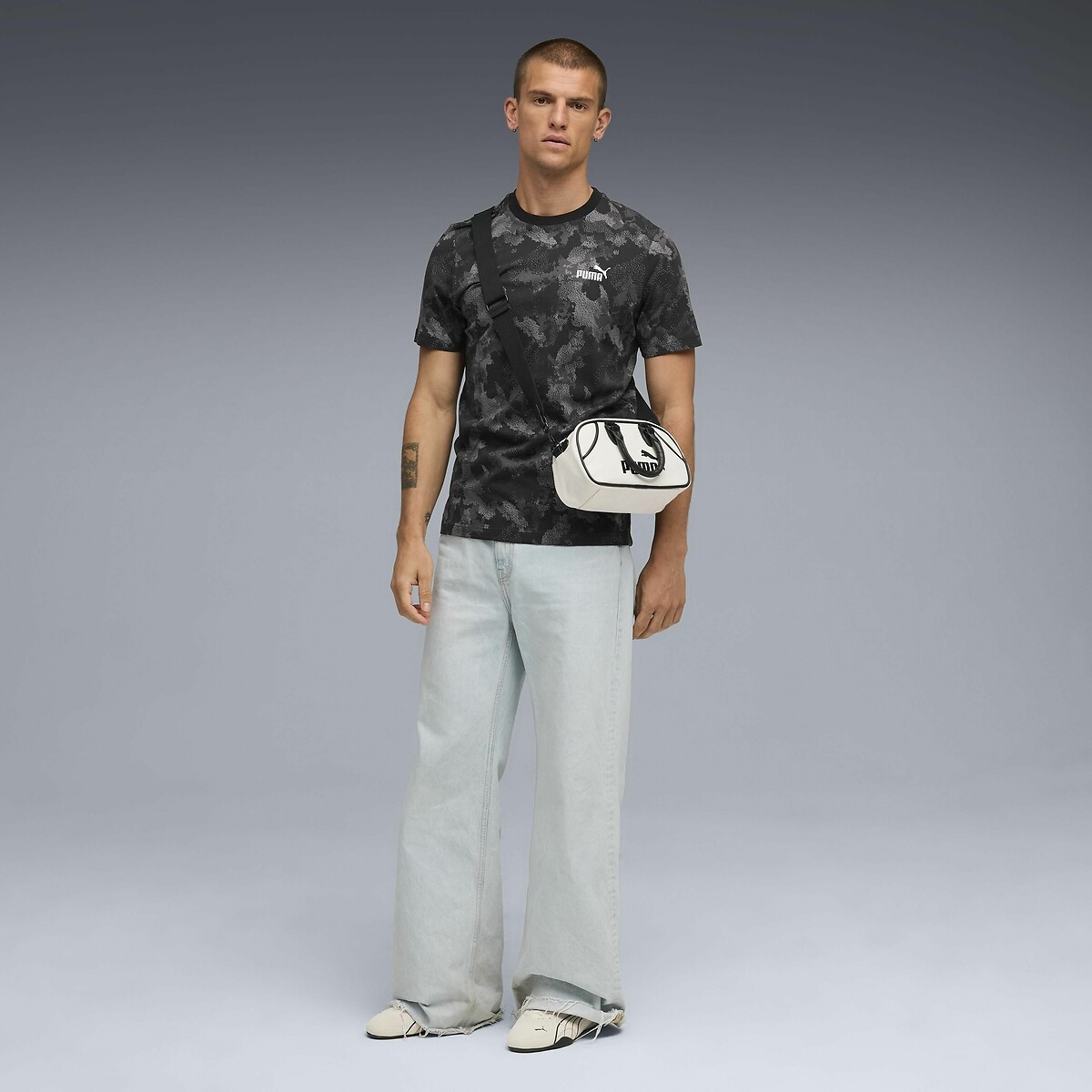 T-shirt manches courtes camouflage noir, PUMA