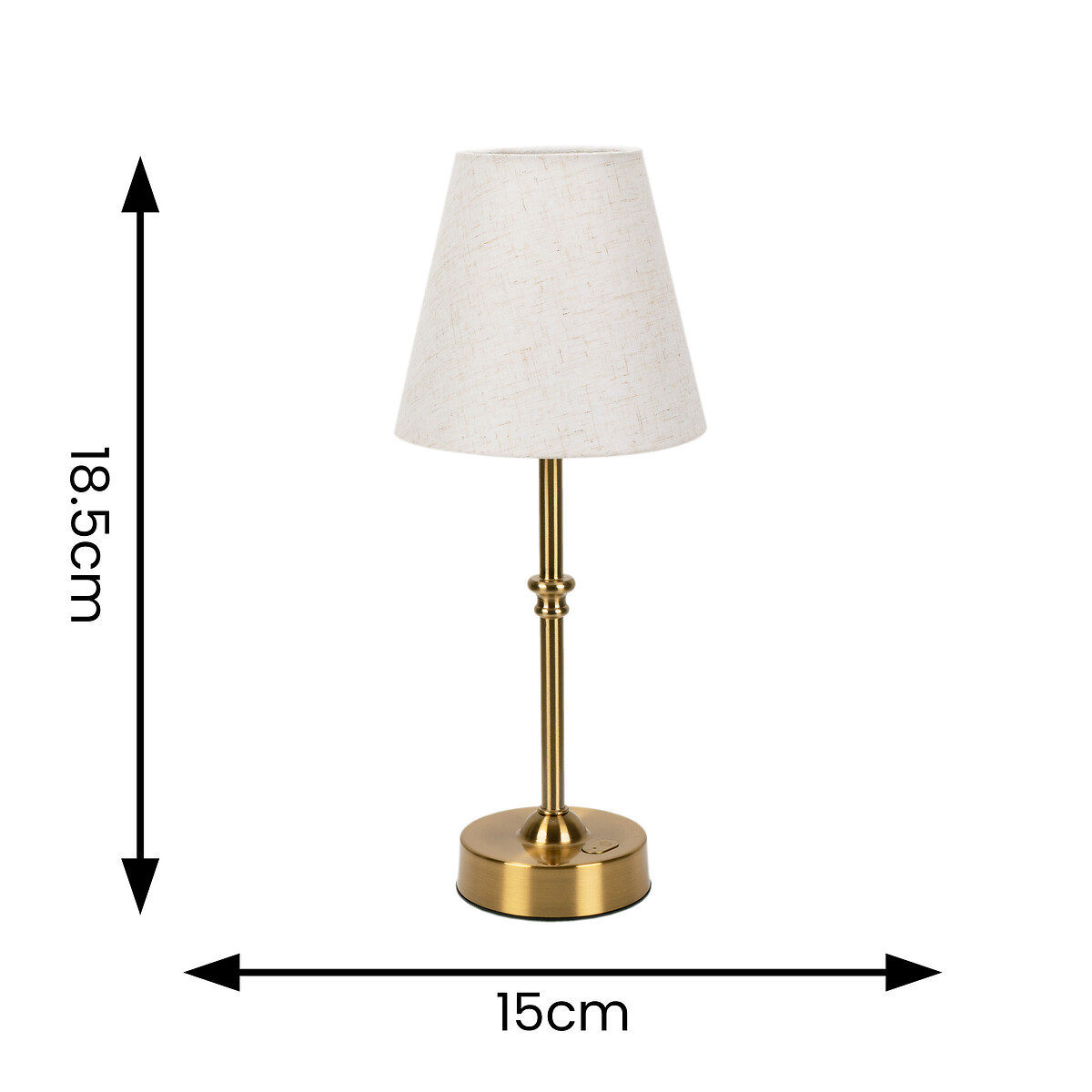 Lillian Rechargeable LED Portable Table Lamp in Antique Brass gold-coloured, SO'HOME