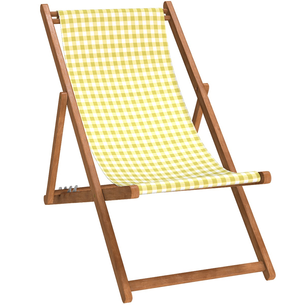 Chilienne en eucalyptus et toile outdoor, LISETTE jaune, VENT DE BOHÈME