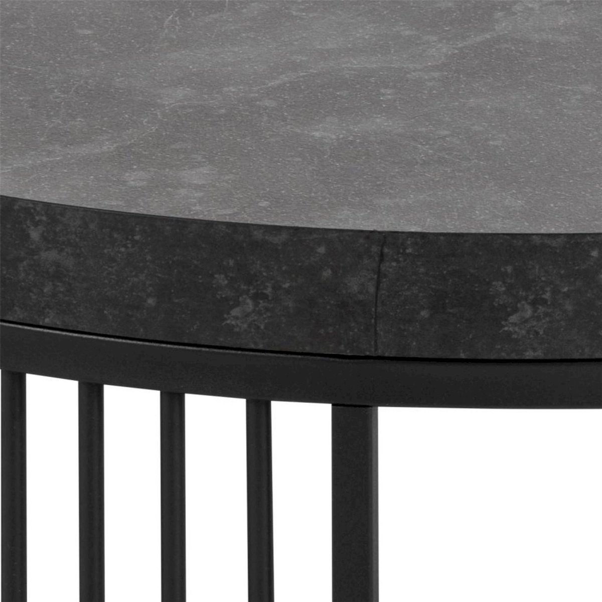 Table basse ronde effet marbre COWELLE noir effet marbre, RECOLLECTION