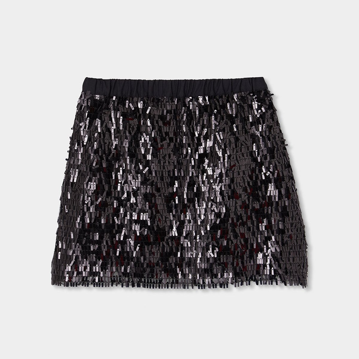 Jupe en tulle à sequins noir, BOBOLI