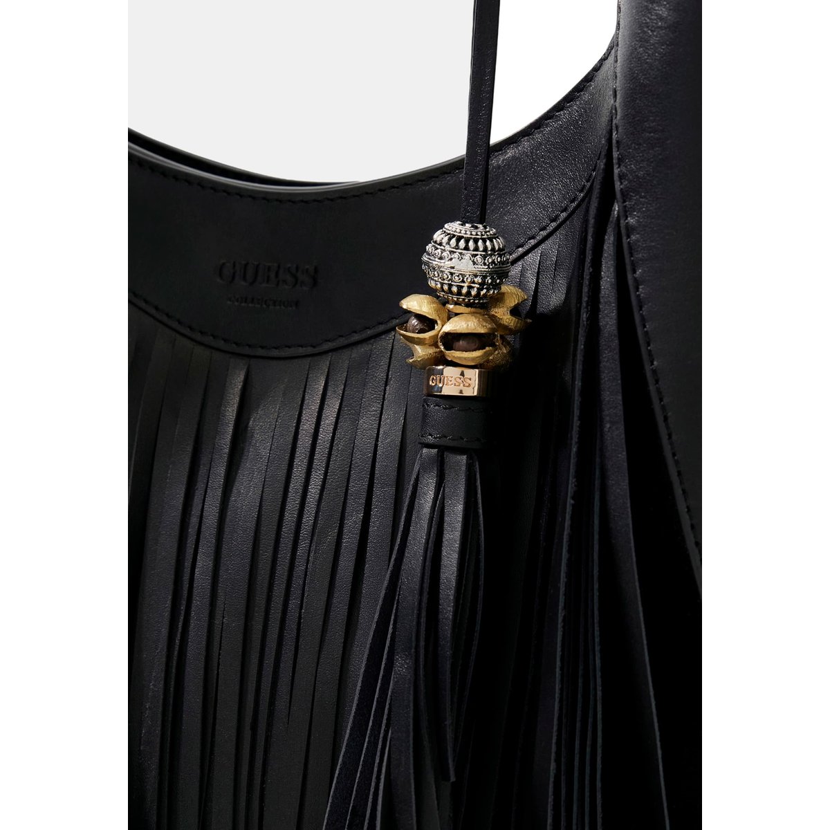 Sac Hobo Nina À Franges noir, GUESS