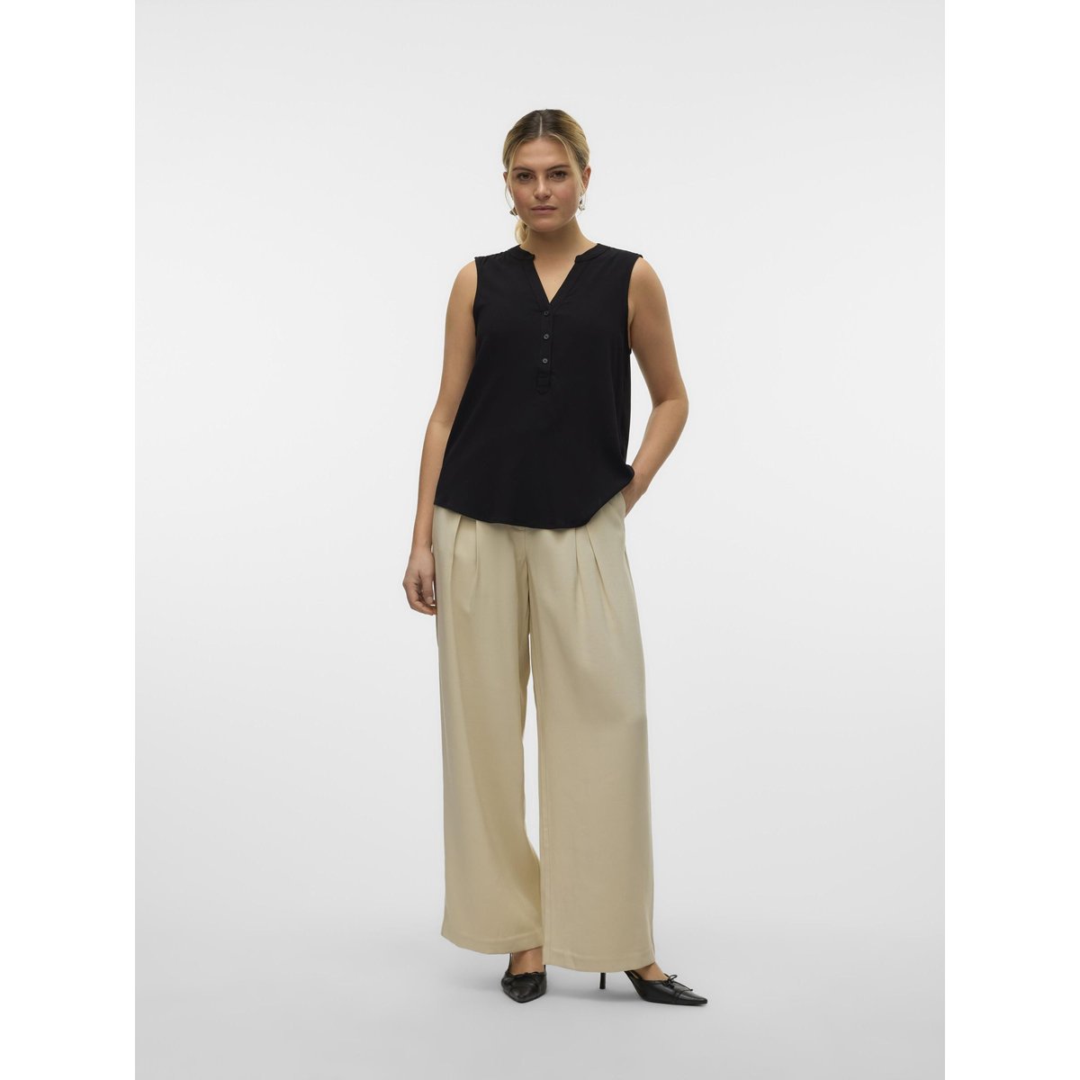 Top noire - black, VERO MODA