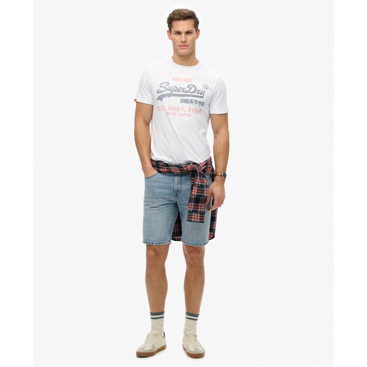 T-shirt décontracté Vintage Logo Heritage optic, SUPERDRY