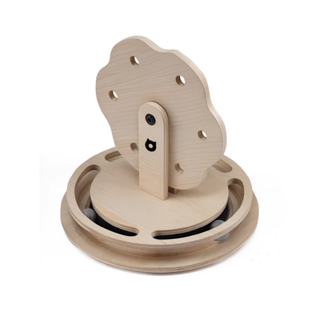 Jouet tour de jeu en bois pour chat Joly Whirl beige, MAMAPETZ