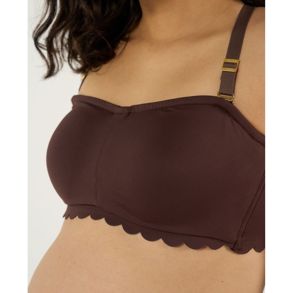 Bandeau de maternité et allaitement invisible Skin chocolat, CACHE COEUR
