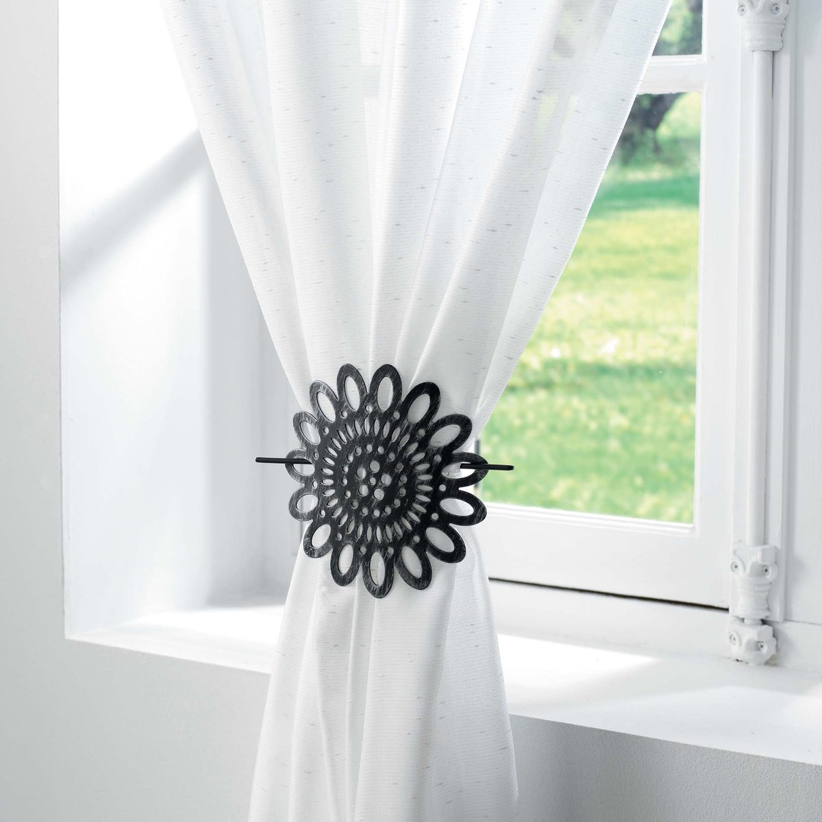 Embrasse Bicolore Mandie gris/argent noir, EDEN