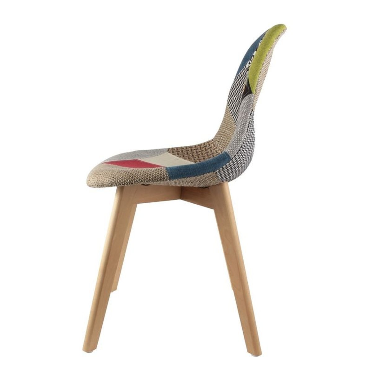 Chaise Scandinave Patchwork multicolore, DECORATIE