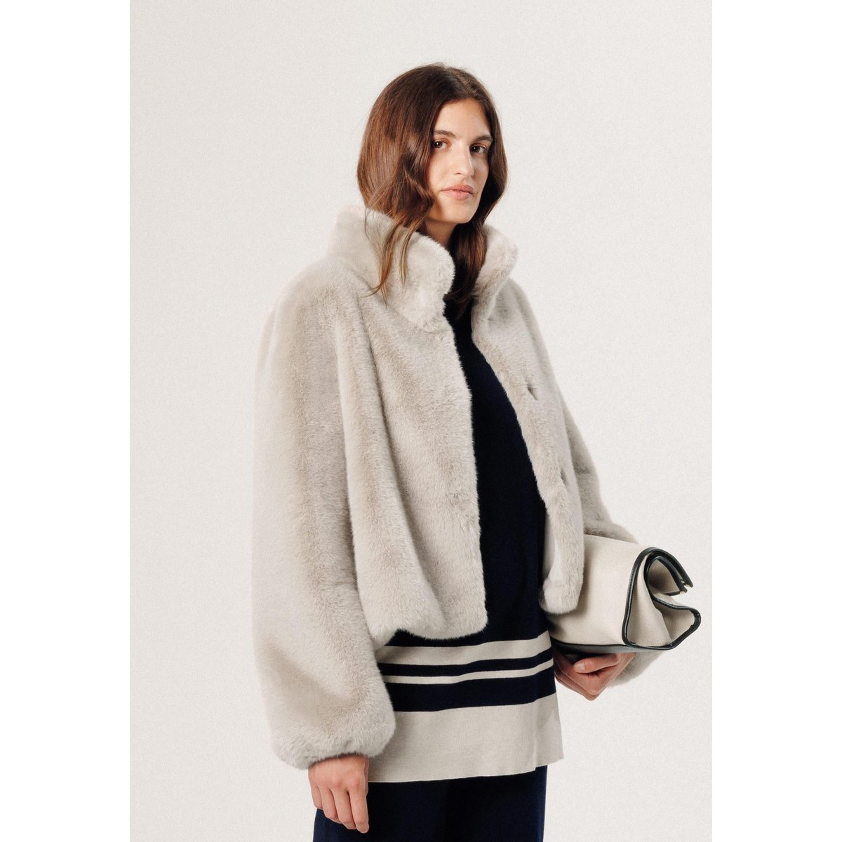 Blouson coupe courte et doux beige, RODIER