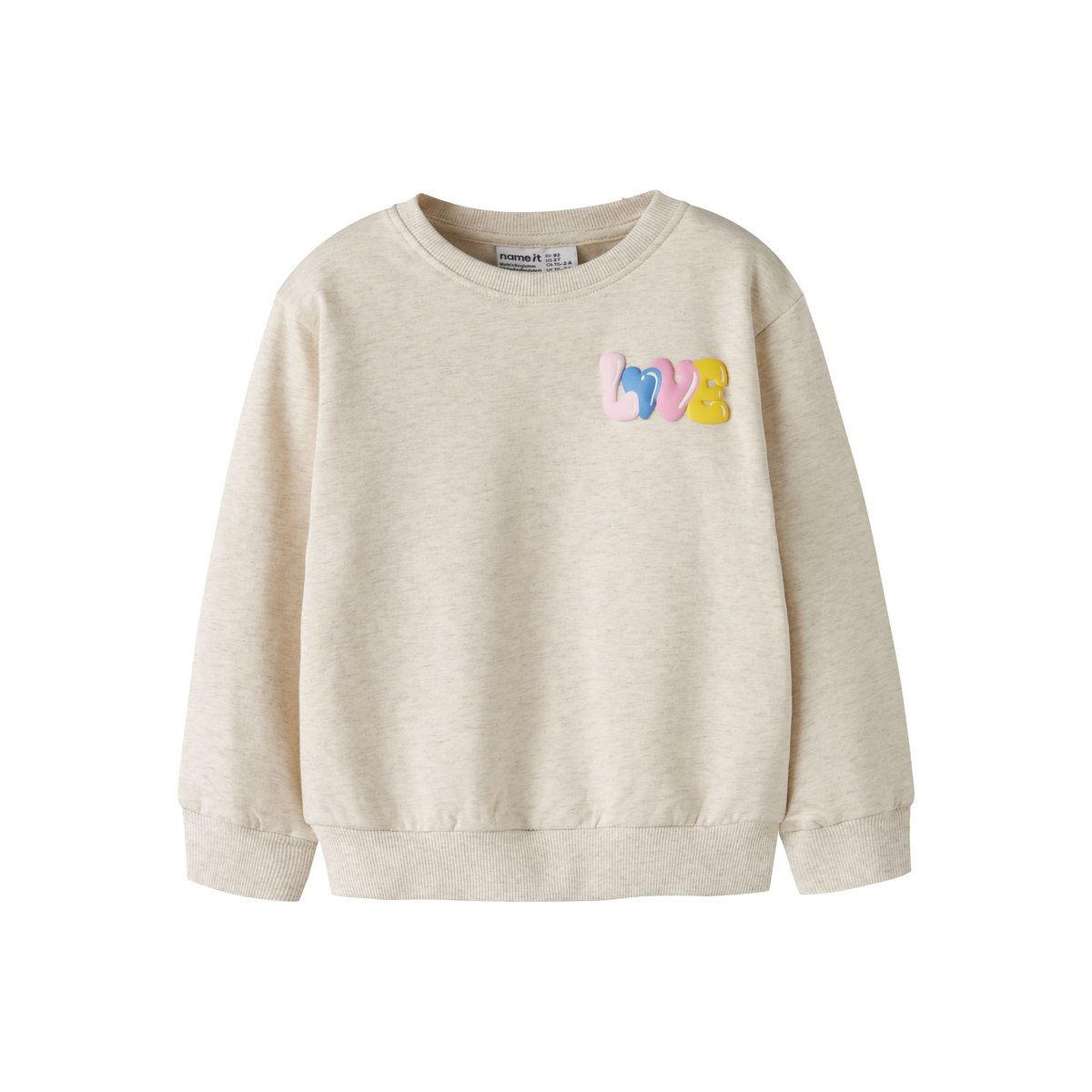 Sweat-Shirt blanc - peyote melange1, NAME IT