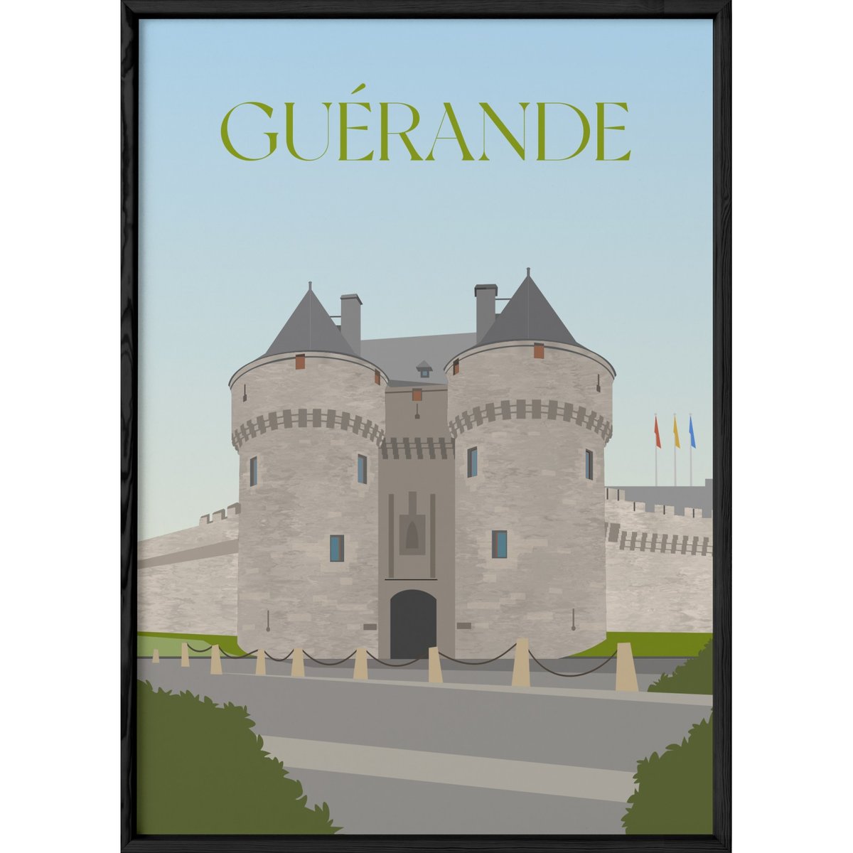 Affiche ville Guérande blanc, L'AFFICHERIE