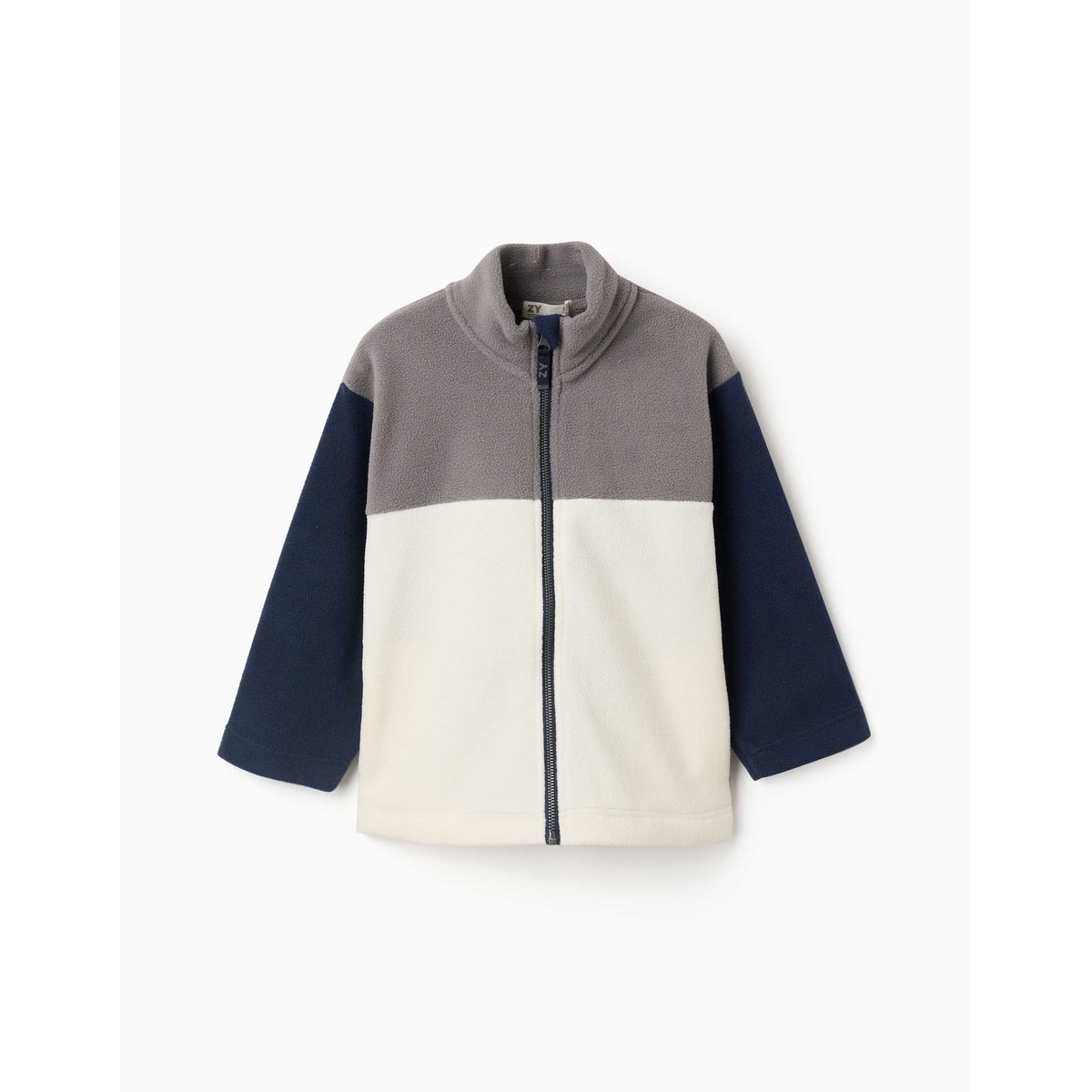Veste en polaire à col montant gris, ZIPPY