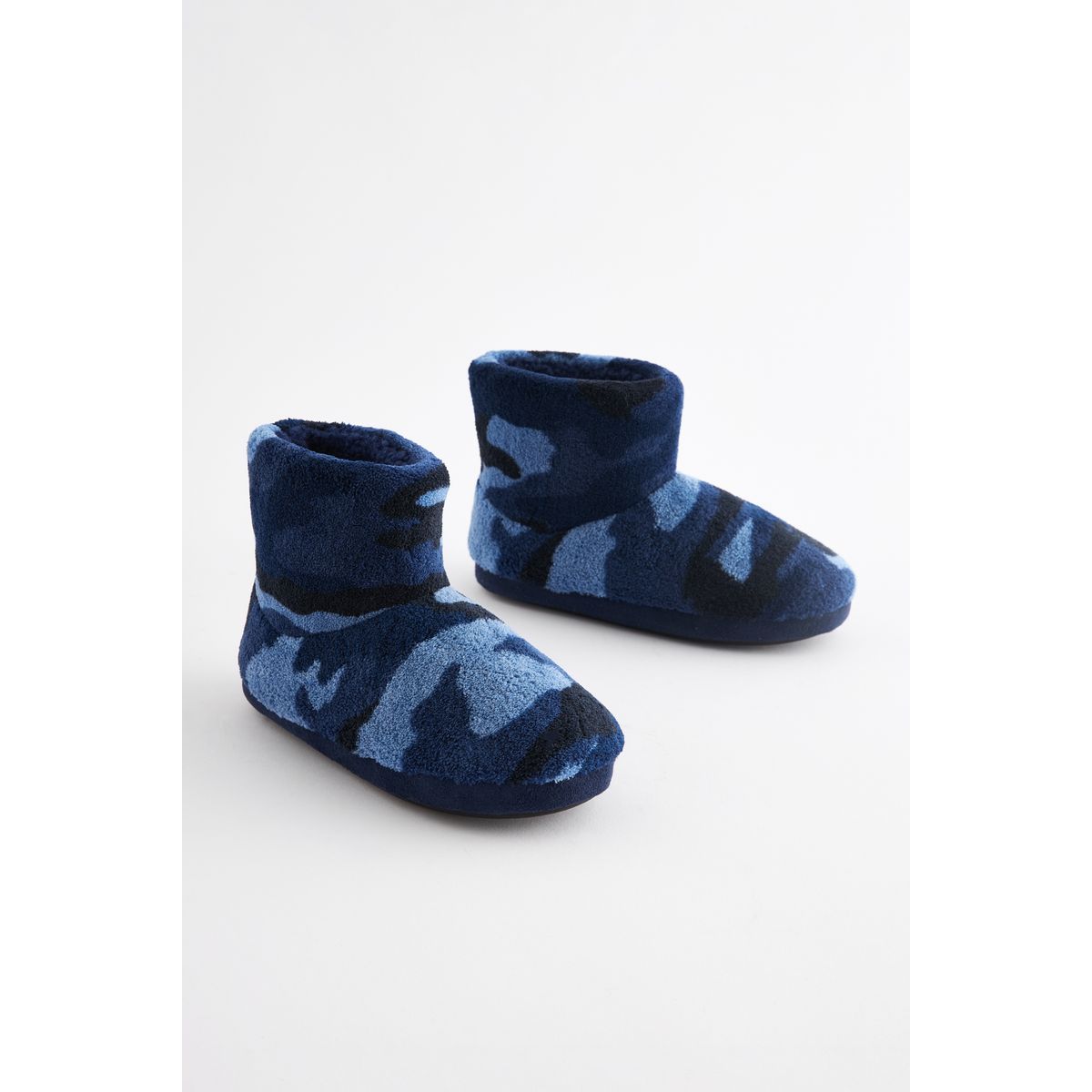 Chaussons doublés camouflage bleu, NEXT