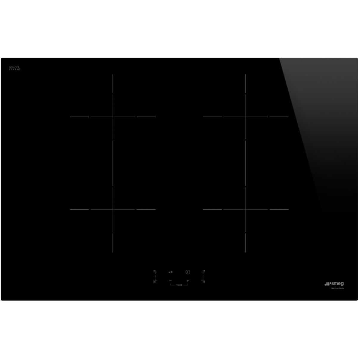 Table induction SIB2741D noir, SMEG