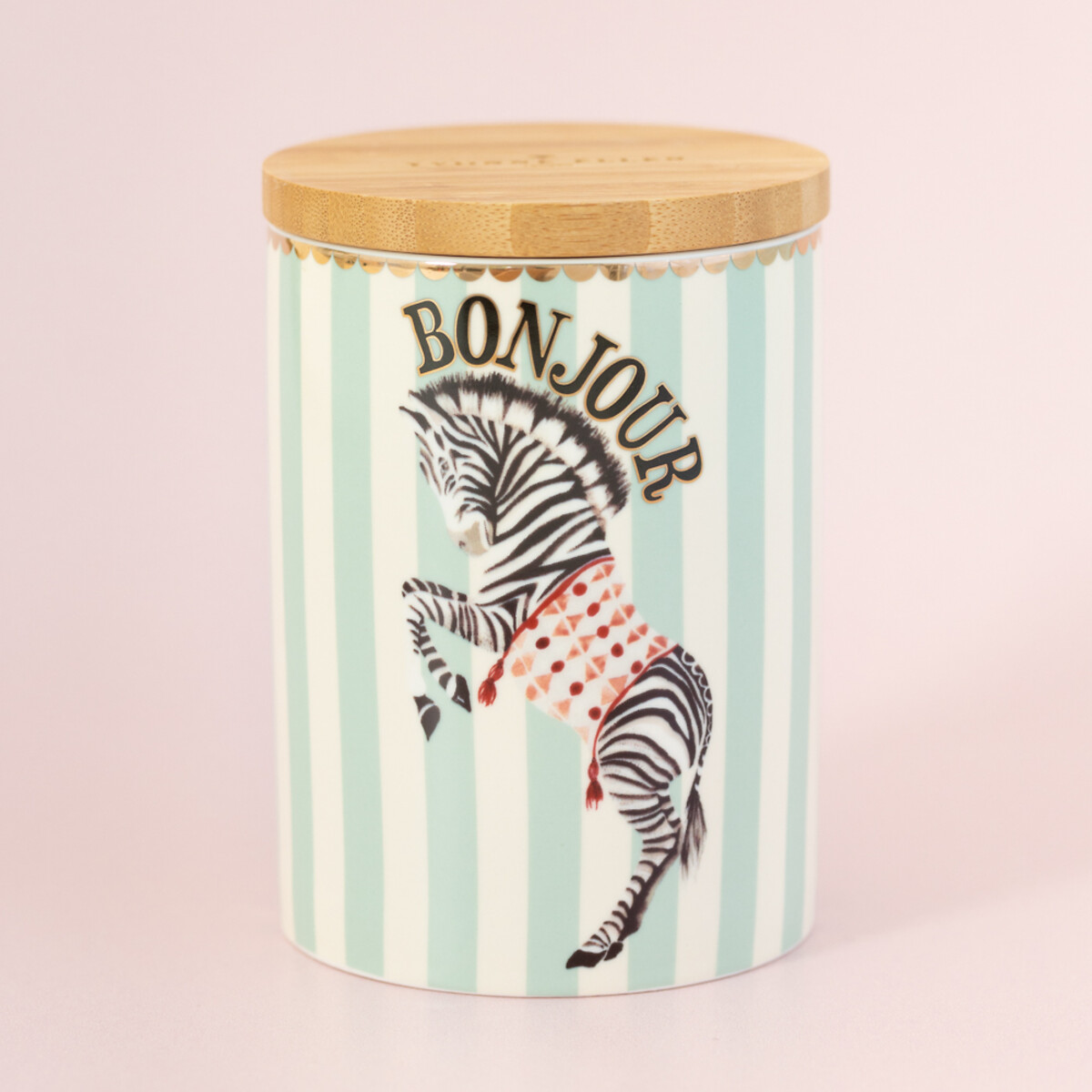"Bonjour" Medium Zebra Storage Jar multi-coloured, YVONNE ELLEN