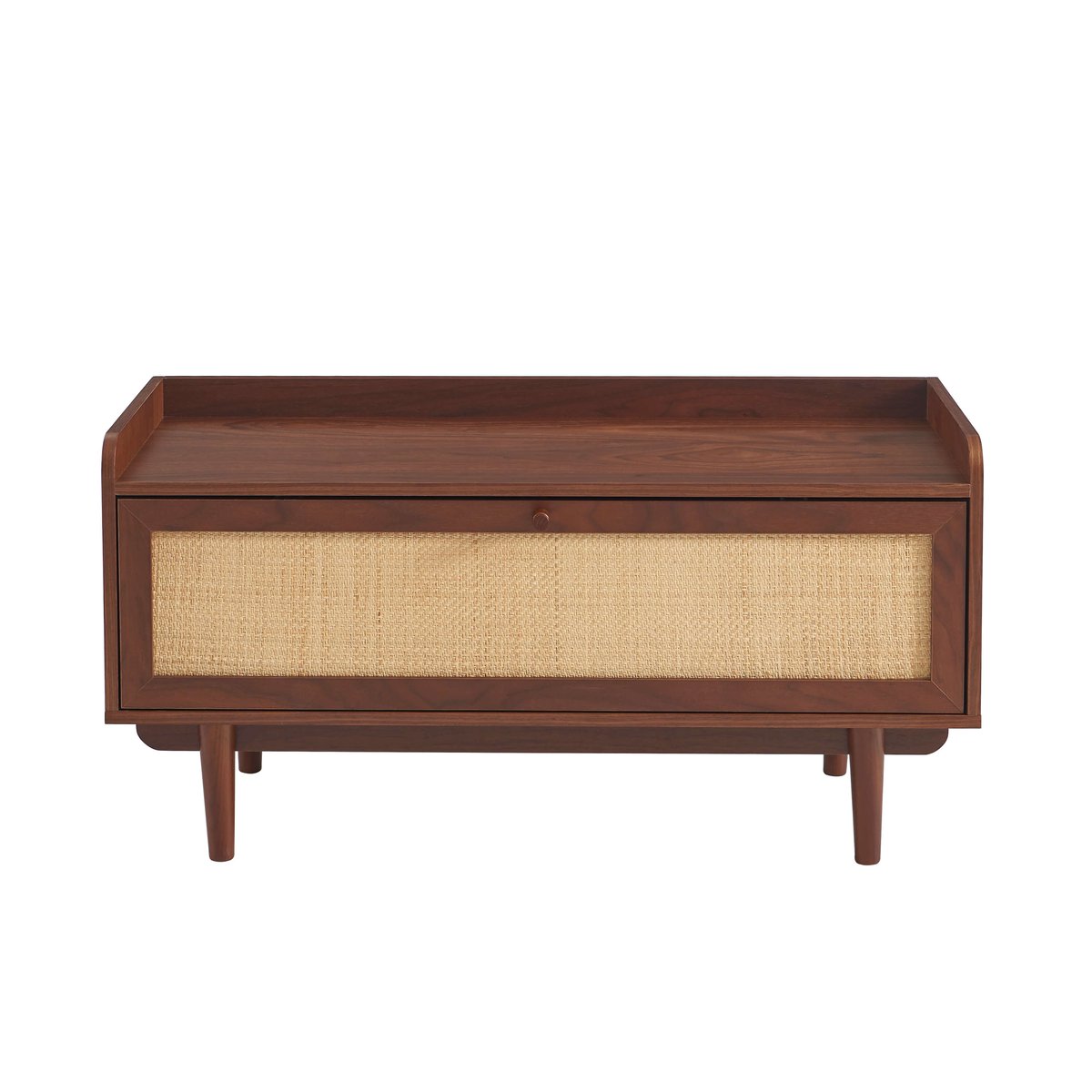 Banc à chaussures en cannage LEON noyer, SORELH