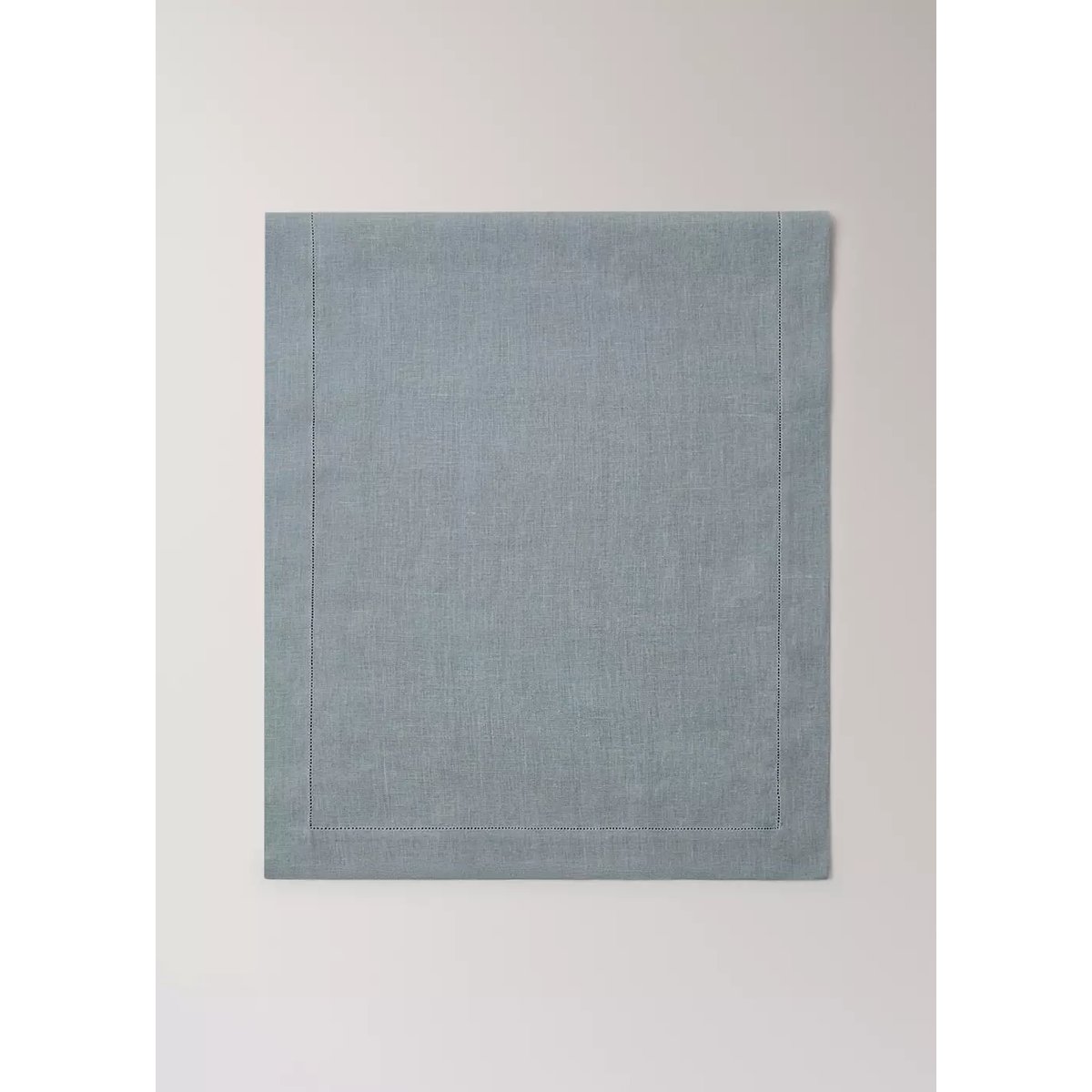 Chemin de table en lin finition ajourée gris, MANGO HOME