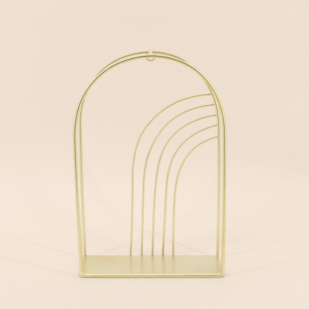 Etagère murale arche en métal doré 30x20cm doré, ORNAMI