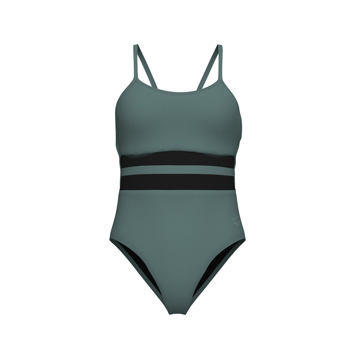 Maillot de bain 1 pièce MESH EQUALS vert sauge, ARENA