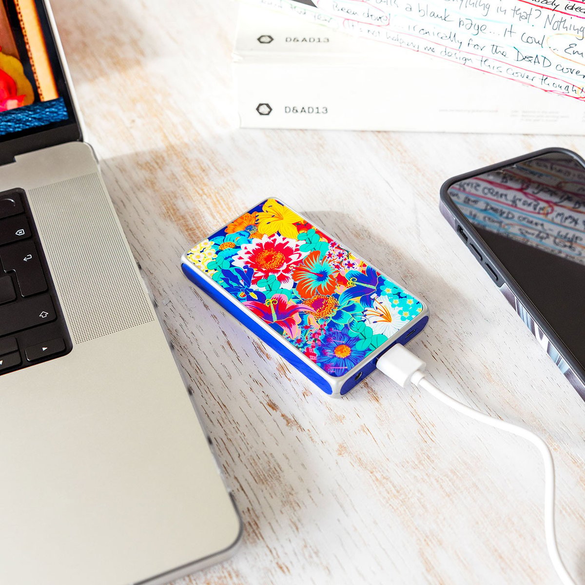 Batterie externe nomade USBC 5000mAh Get The Power 5 bouquet, PYLONES