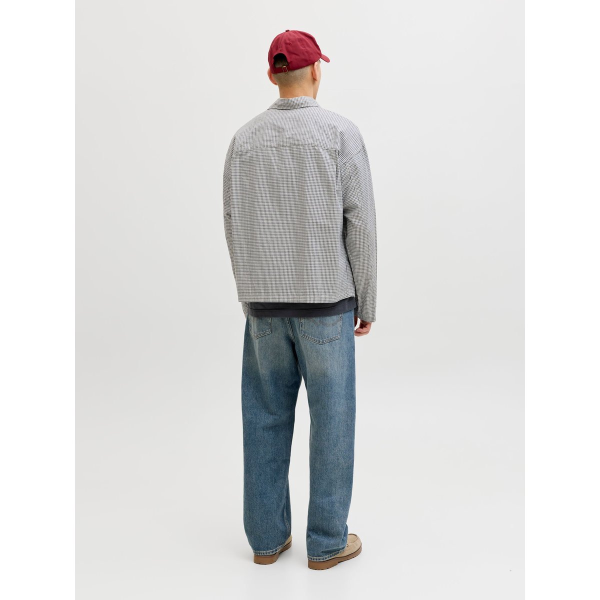 Chemise À Carreaux grise - odyssey gray 1, JACK & JONES