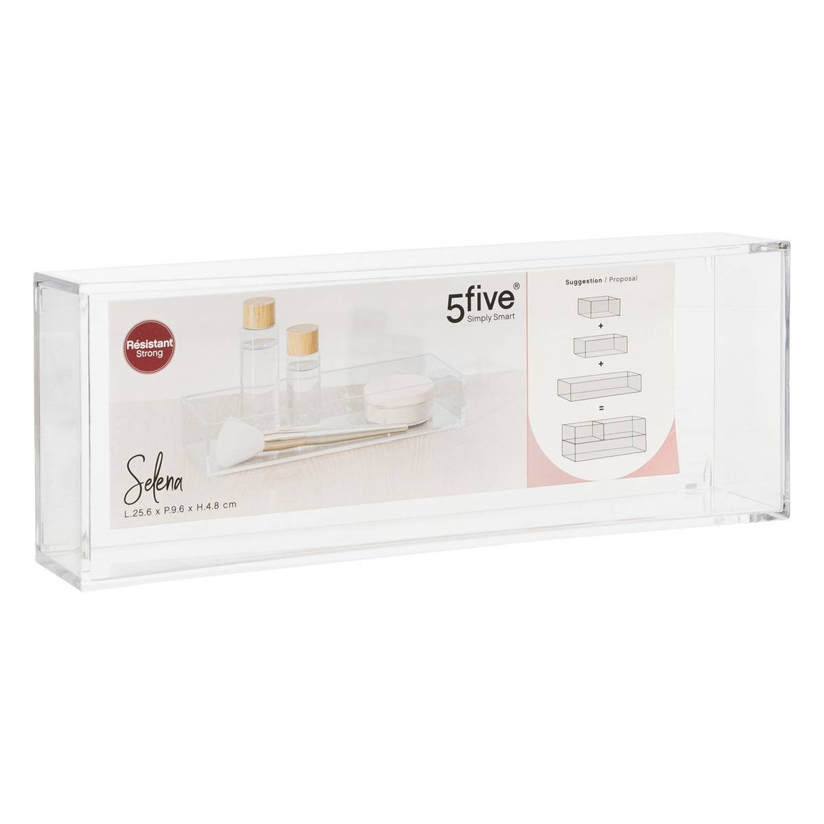 Organiseur transparent SELENA transparent, 5FIVE SIMPLY SMART